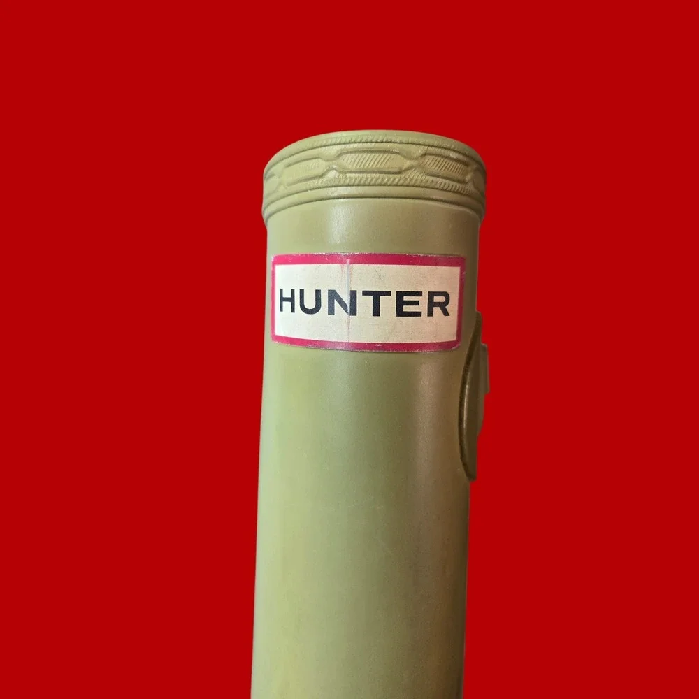 Hunter Original Tall Rain Boots Olive Green Matte Waterproof Wellington Womens 6